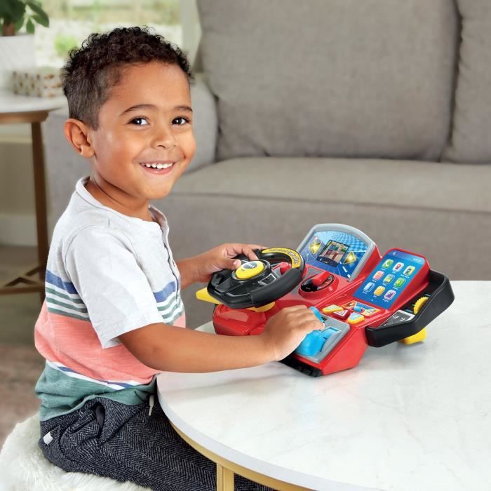 NAVESO Jouet Volant Enfant Rotation 360° Avec Sons Et Musique - Simulateur De Conduite Voiture Rose, Idéal Pour Bébé Et Enfant