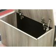 Table basse bar Gami - Made in France - Décor chêne noir - Style industriel - L 110 x P 60 x H 36 cm - YORI-7