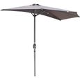 Angel Living 270cm Demi-parasol Pour Balcon ou Jardin,Plage,IP50+ (Gris)-0