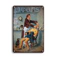 40224-20x30 cm -Affiche Vintage en étain pour fille, plaque métallique de douche pour salle de bains, accessoires de décoration mura-0