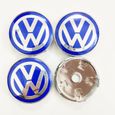 4pcs x 60mm Roues modifiées bleu Logo Jante Cache Moyeu Centre De Roue Piqûres Emblème pour Volkswagen-0
