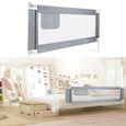 Aufun Barrière de lit pour enfant avec barrière de lit à levage vertical avec renfort pour tout-petits dormant-180 cm-0