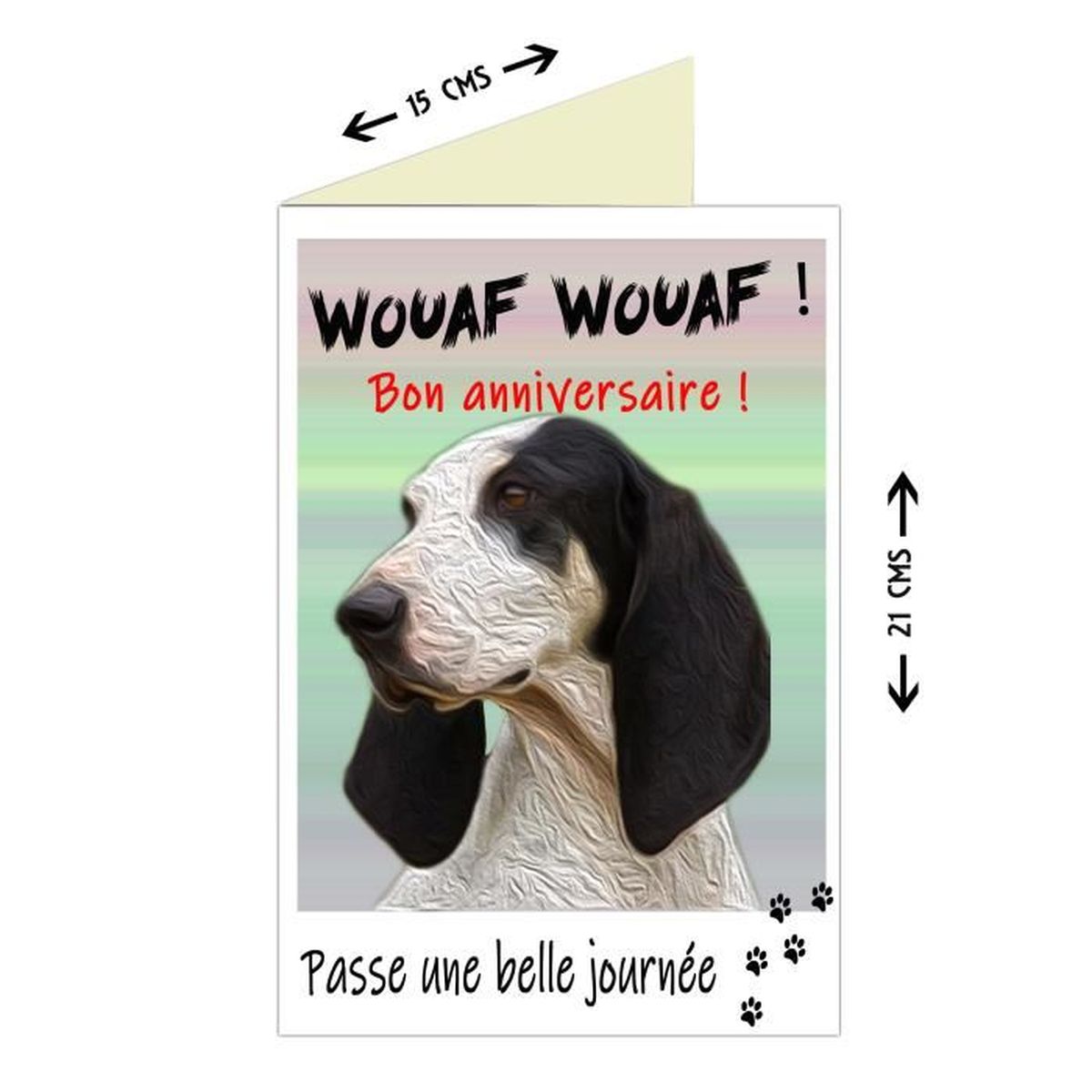 Carte Anniversaire Ariegeois Chien Dog Animaux Hund Cadeaux Birthday Card Cdiscount Beaux Arts Et Loisirs Creatifs