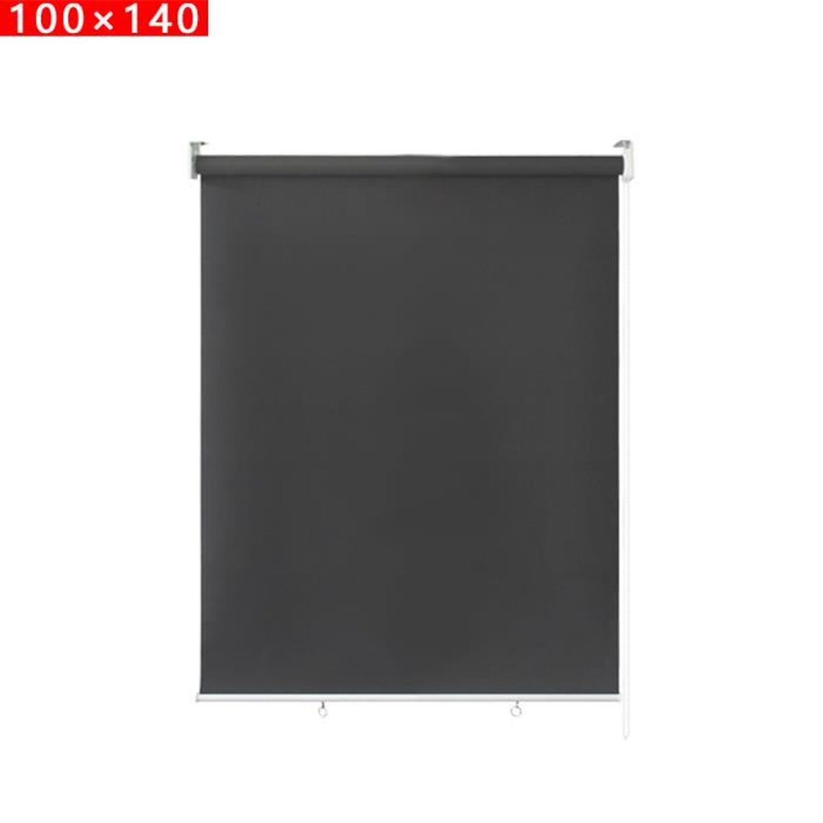 Store Enrouleur HENGMEI 100x140cm Gris - Pare-Vue Extérieur Balcon, Terrasse - Protection UV 90%