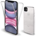 HONGWE. Coque Intégrale pour iPhone 11 Transparente Silicone Antichoc - 360 Degres Protection Avant et Arriére Etui Housse CaseZ62028TH