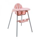 MONSIEUR BEBE Chaise haute bébé, enfant, réglable hauteur et tablette - Délice Rose - Monsieur Bébé