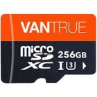 VANTRUE Carte mémoire 256 Go microSDXC UHS-I U3 V30 classe 10 4K UHD, transfert haute vitesse carte SD avec adaptateur