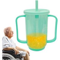 Gobelets pour Adultes pour Personnes âgées,Gobelet Anti-déversement - Fournitures à Boire à Longue Paille pour Les Personnes âgées