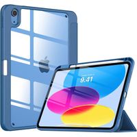 Coque Compatible avec iPad 10ème Génération 10,9 Pouces 2022, iPad 10 Coque avec Porte Stylet, Mince Étui Tri-Fold Transparent[906]
