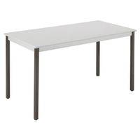 Table multi-usages gris clair L 120 x P 60 cm - Éco - piétement noir