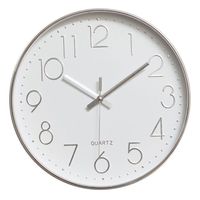 Horloge Murale Silencieuse Moderne, Horloge Murale Pour Chambre Cuisine Salon - Argent - 30cm