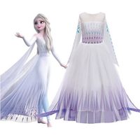 Reine des neiges 2 Cosplay Elsa Anna robe de filles été décontracté maille robe de princesse fête Performance Costume 4-12 ans robes
