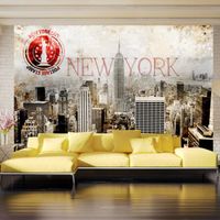 Papier peint Ville et Architecture New York - POST AGE STAMP 300x210 cm - Papier peint panoramique - Intissé