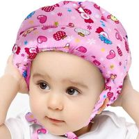 Casque de protection pour bébé en coton rose - ROKOO - Lucky - Absorption des chocs antifriction