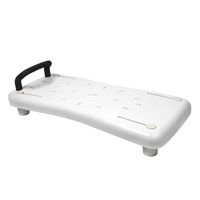UISEBRT Planche de baignoire pour s'asseoir en plastique PP, 41-63 cm Distance réglable pour personnes âgées, avec poignée noire