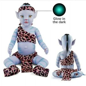 POUPÉE 30 cm Veilleuse Avatar réaliste Reborn bébé poupées garçons entièrement en vinyle lavable vivant jouets cadeau,garçon réveillé