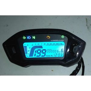 Compteur kilométrique de moto rétro-éclairage de compteur de vitesse  numérique LCD de moto 12V numérique 13000rpm