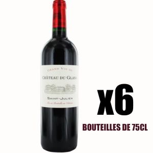 VIN ROUGE X6 Château du Glana 2017 75 cl AOC Saint-Julien Vi