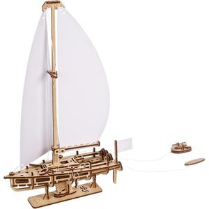 PUZZLE Ocean Beaty Yacht Puzzle en Bois 3D - Kit de Modèle Mécanique en Bois à Construire - Jouet de Bateau Puzzle DIY avec Voiles en A30