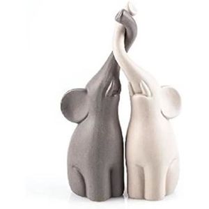 KIT DE DECORATION Amoureux éléphants-Lot de 2–Hauteur: 33,5 cm