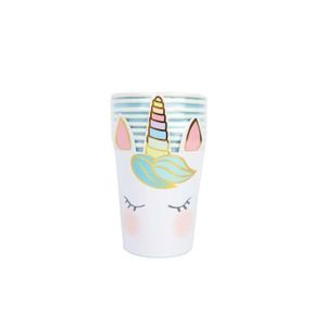Lot de 2 verres gobelets avec Métallique Licorne Designs Cadeau Ami Filles Fête