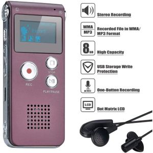 Fengyuanhong Enregistreur Mini Voix Portable USB Dictaphone HD Enregistreur Vocal Audio numérique avec Lecteur MP3 16G 