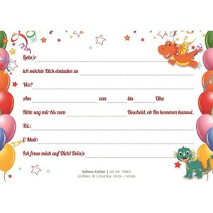 Carte Invitation Anniversaire Enfant Cdiscount