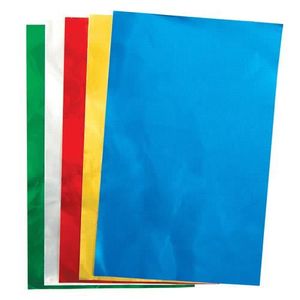 Kit papier créatif Assortiment de 5 coloris de papier aluminium à eff