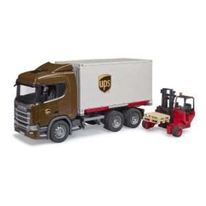 KIT MODÉLISME SCANIA SUPER 560R PORTEUR 6X4 UPS AVEC CHARIOT ÉLÉ