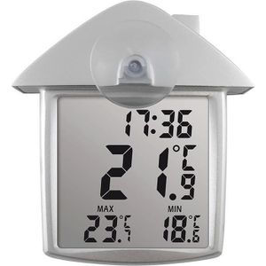 THERMOMÈTRE - BAROMÈTRE Thermomètre digital solaire à ventouse - gris