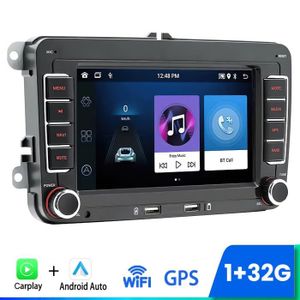 AUTORADIO Autoradio bluetooth,2Din Android 13 pour Volkswagen Golf 5 6 Polo Passat B6 B7 CC Skoda Jetta multimédia Wifi GPS,autoradio carplay