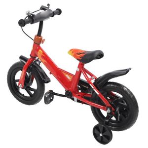 VÉLO ENFANT Pwshymi vélo pour enfants avec roue d'entraînement Vélo pour enfants 12 pouces roue en mousse cadre en acier à haute sport 14'