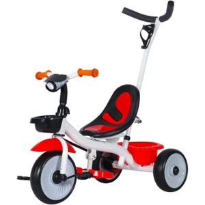 Tricycle Tricycle Bébé Évolutif 3 En 1, Canne Parentale Amo