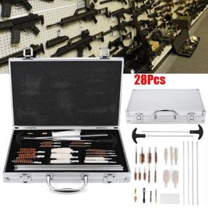 26 Pcs Kit Nettoyage Fusil et Entretien pour Pistolet Fusil Arme à Feu Valise 