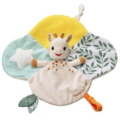 Doudou Hochet Ours DODO D'AMOUR – 13 Cm – Polaire Jaune Moutarde – Dès 0 Mois – Cadeau Naissance
