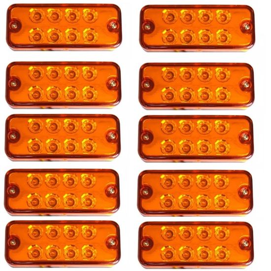 Feu De Gabarit LED Ambre 12V – Pour Remorque, Camping-car – Étanche, Haute Visibilité – Installation Facile