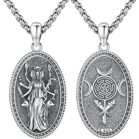 Collar Choker Triple Luna Amatista Diosa Wicca Vintage | Meses Sin Interés - Foto 3