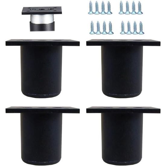 Lot de 2 supports de radiateur en aluminium avec réglage de la hauteur pour montage au sol en fonte verticale, robustes et stables (réglables de 16 à 21 cm