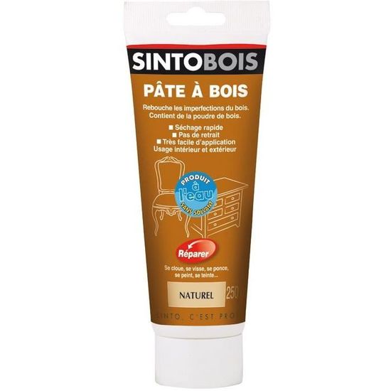 Pâte à bois SINTOBOIS Naturel 80g Réparation bois Séchage — free download