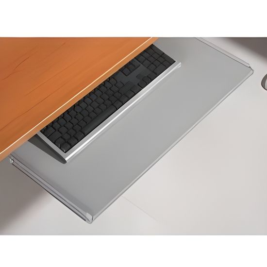 Support Clavier Coulissant Gedotec - Étagère Acier Galvanisé Réglable En Hauteur, Tiroir Sous Bureau Pour Clavier Et Souris Rack Bureau Amovible