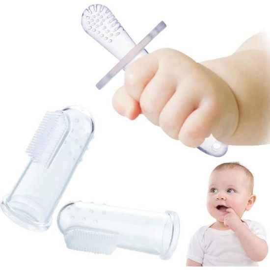 Brosse à dent d'apprentissage et anneau en silicone pour bébé - Dents bébé/brosses  et anneaux - Le palais du peton