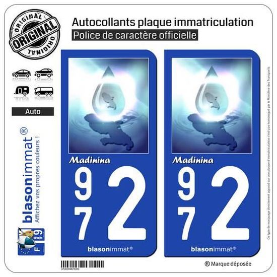 2 Autocollants Plaque Immatriculation 2A Porto-Vecchio - Fond Blanc, Vinyle Résistant, Fabriqué France