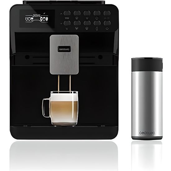Cecotec Machine à café Méga-Automatique Power Matic-ccino 7000. 1400W, Réservoir de Lait, Écran Digital, Technologie avec 19Bars
