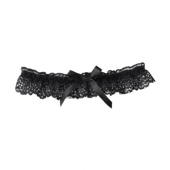 Jarretière Punk Avec Nœud Rose - Bande De Cuisse élastique Dentelle - Pour Mariage, Fête, Lingerie