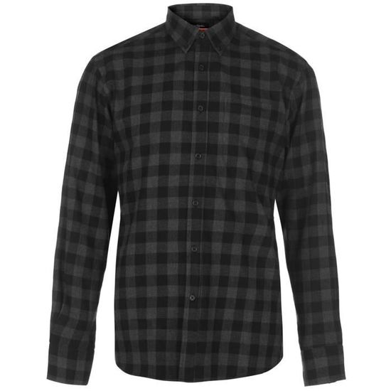 Chemise Homme Pierre Cardin Manches Courtes à Carreaux Gris - Taille L (occasion Très Bon état)