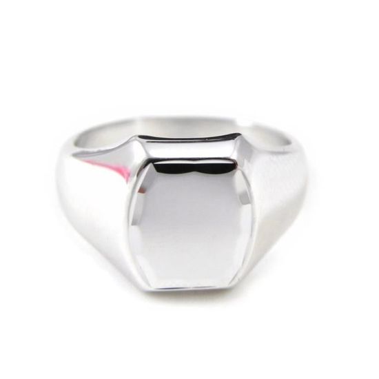 Bague Homme Argent Bague Homme ZENSE Argentée Rainurée ZR0176 - Acier Inoxydable Bague Argentée Rainures Homme