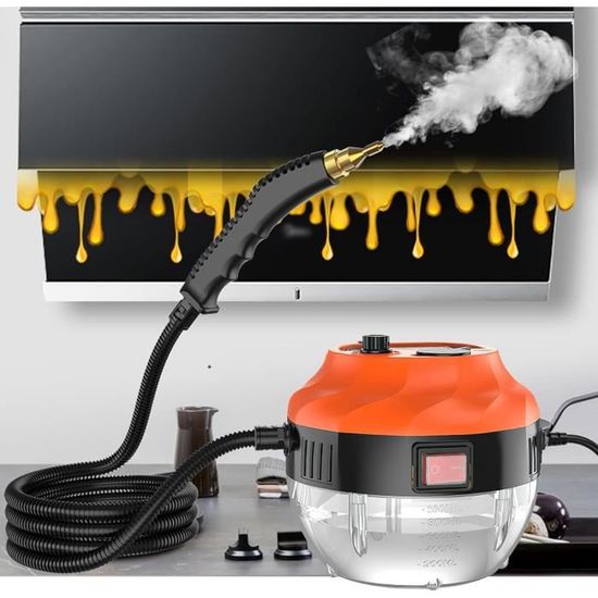Nettoyeur Vapeur Portable 2500W - 1000ml, 3 Brosses, Vapeur à 105°C Pour Maison Et Voiture