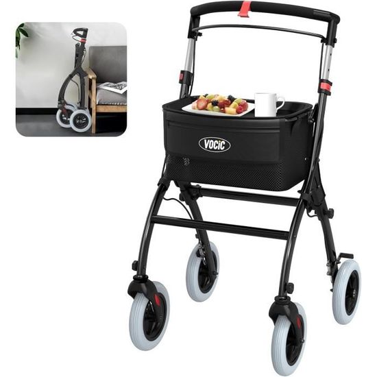 Scooter électrique Pliable VOCIC D71 – Cadre Carbone 21 Kg, Charge 150 Kg, Autonomie 20 Km – Pour Seniors Et Adultes