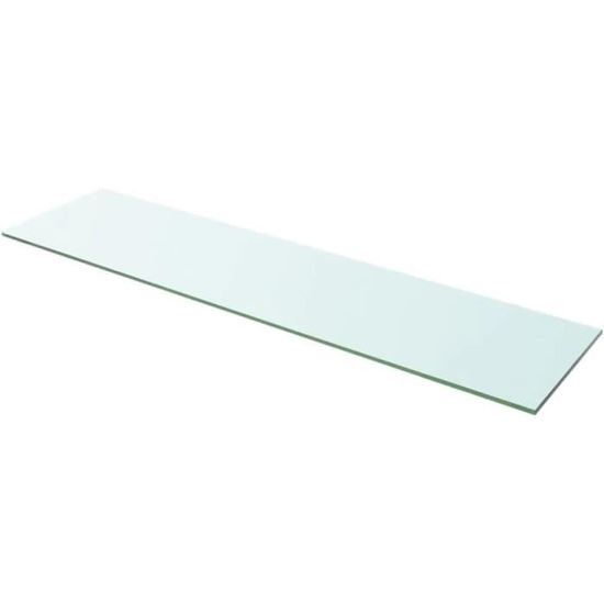 Étagère Murale Verre Trempé 100x20 Cm - Porte-livres, Déco Salle De Bain - Support Inclus