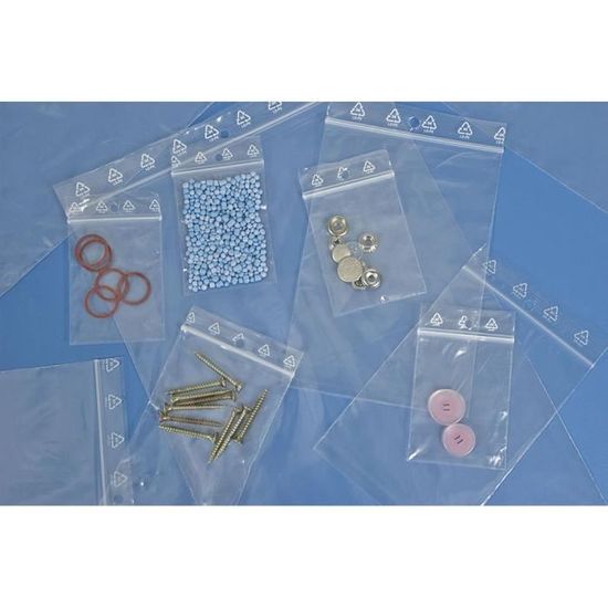 Sachet plastique transparence cristalline 16x11,5+4cm avec Rabat